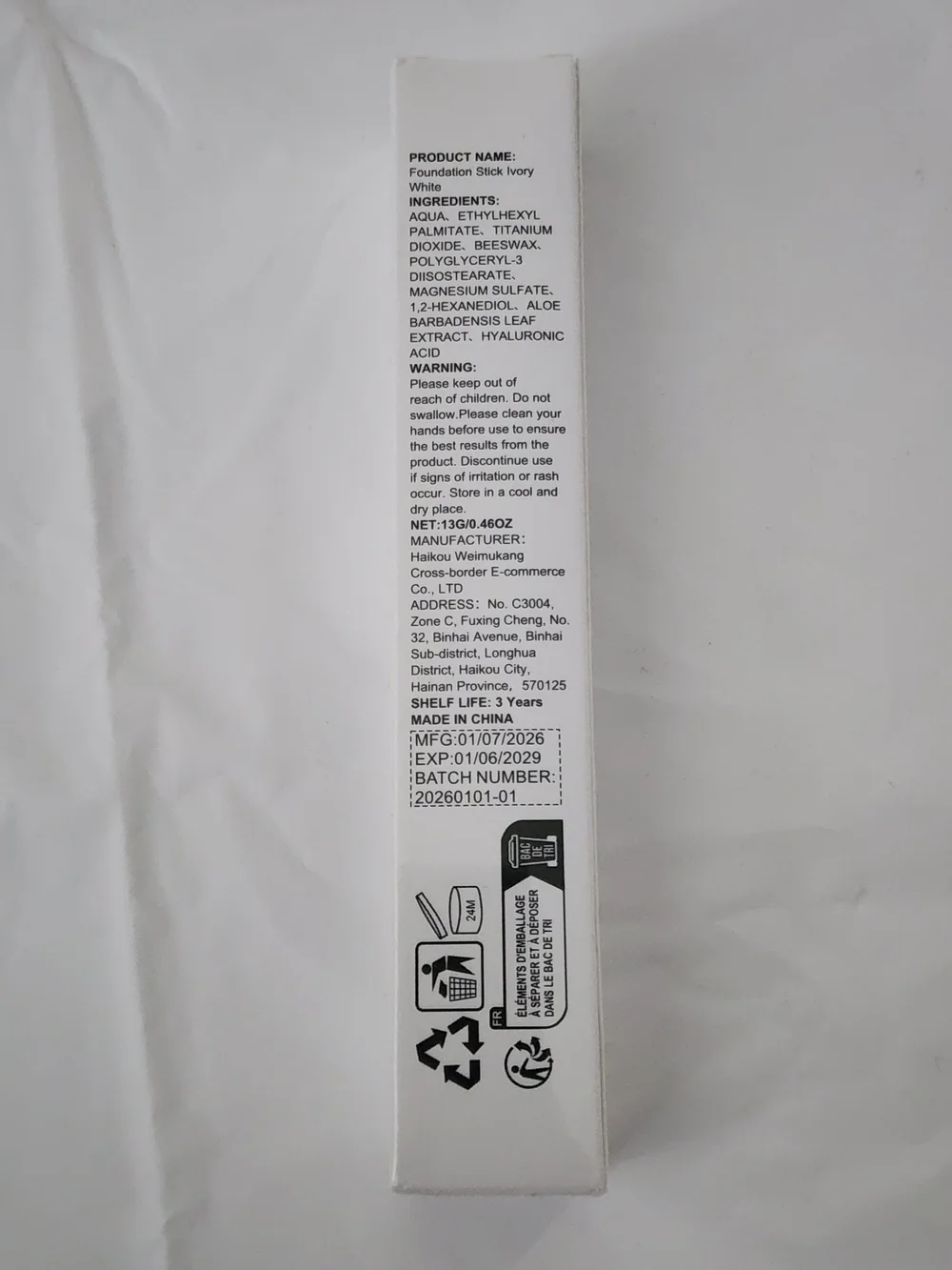 Foundation Stick Color-Changing - Ivory White Sealed